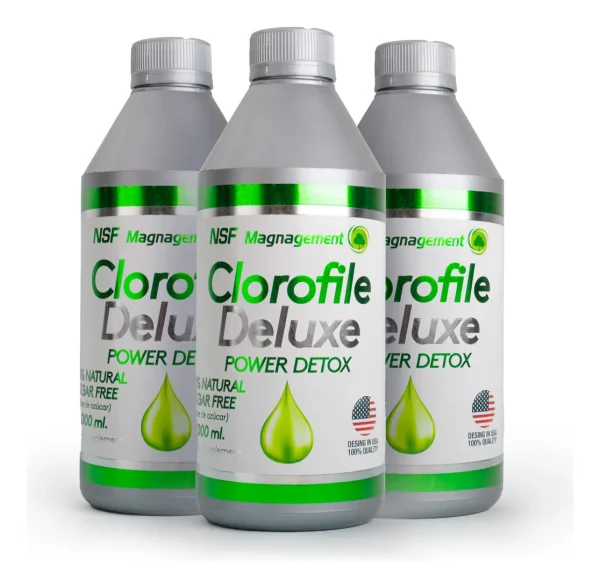 3x Clorofila Liquida. Jarabe. Deluxe. 1 Lt C/u