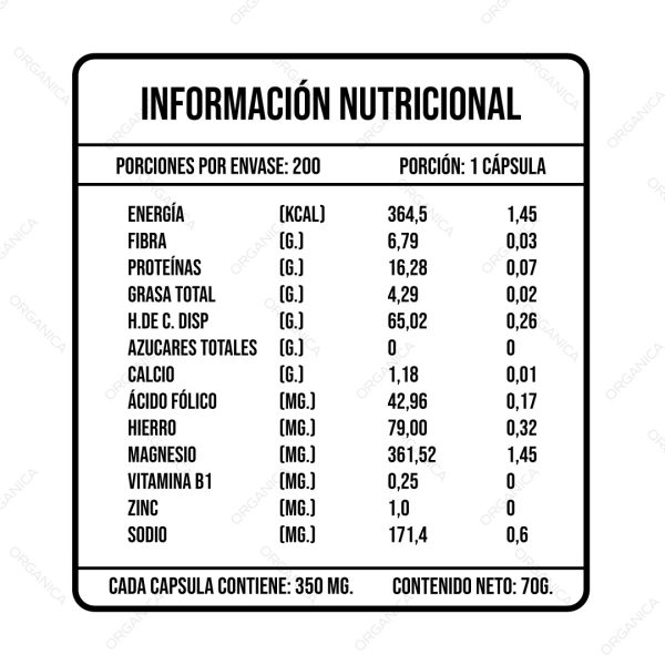 Moringa Ancestral. 100% Original. 200 Cápsulas Tamaño Xl - Imagen 2