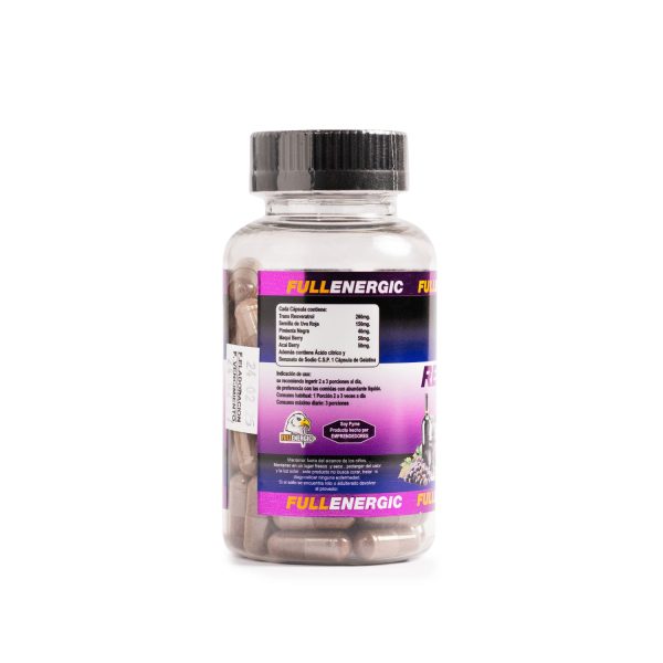 Resveratrol 90 Cápsulas 1500 Mg Alto En Antioxidantes Sabor Neutro - Imagen 3