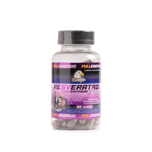 Resveratrol 90 Cápsulas 1500 Mg Alto En Antioxidantes Sabor Neutro